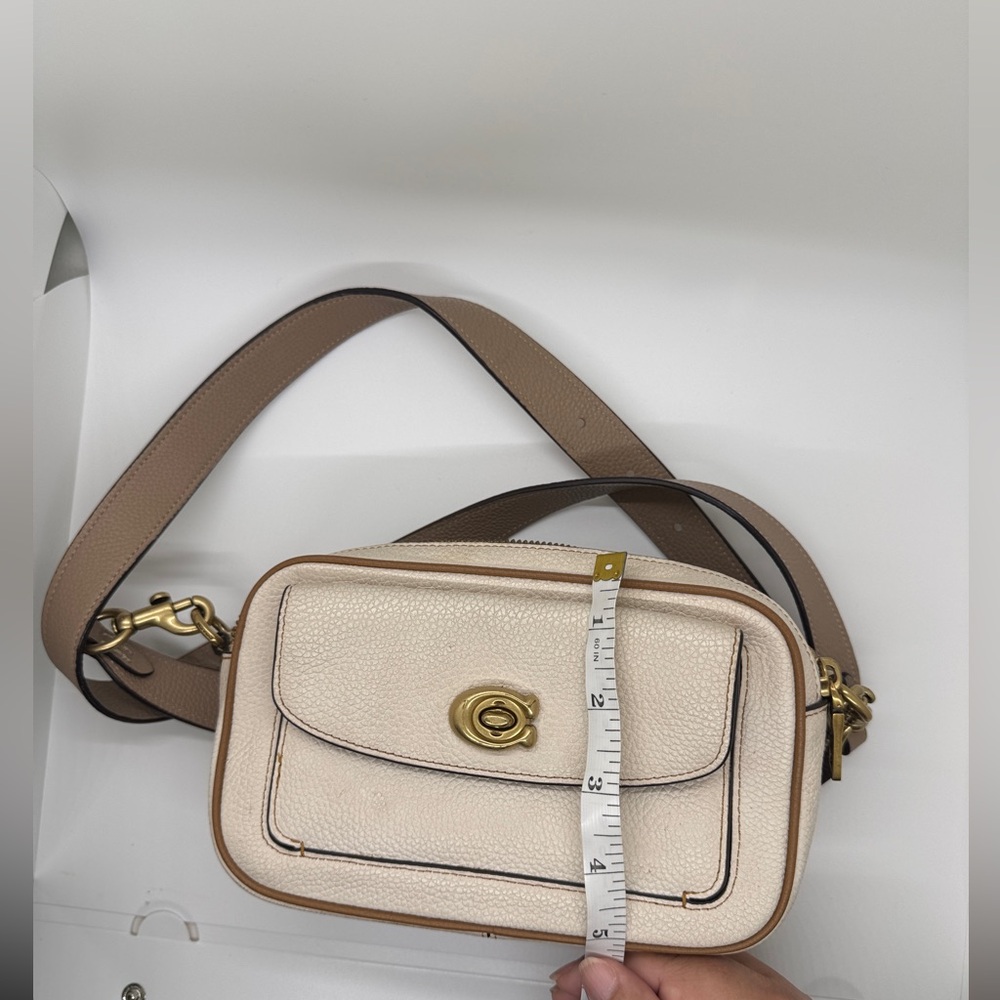 Coach Cream and Tan Crossbody Bag - Picture 13 of 17